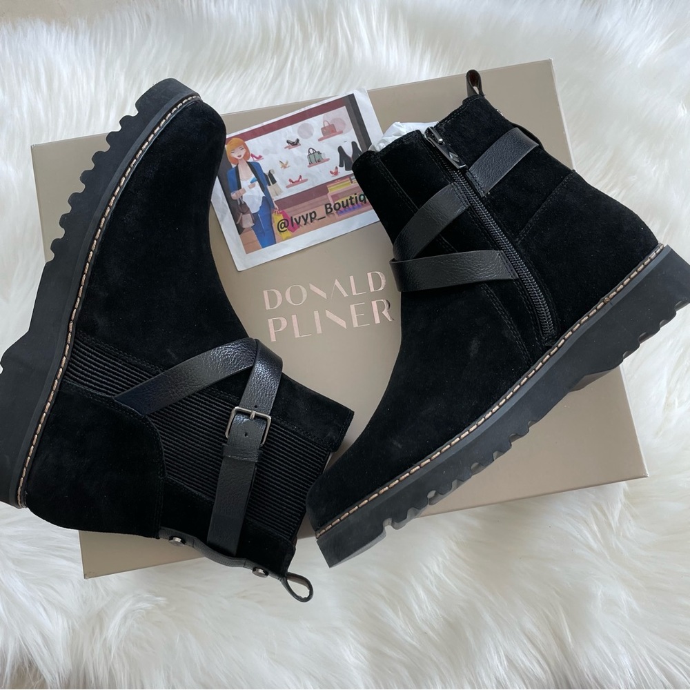 DONALD J. PLINER Captain Leather & Suede Boots